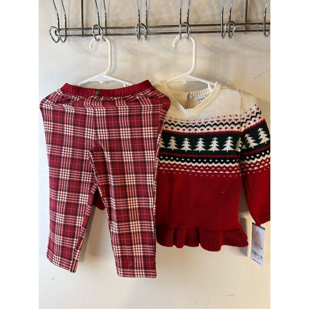 Carters 18m Christmas sweater and pants new‎ rn#35623